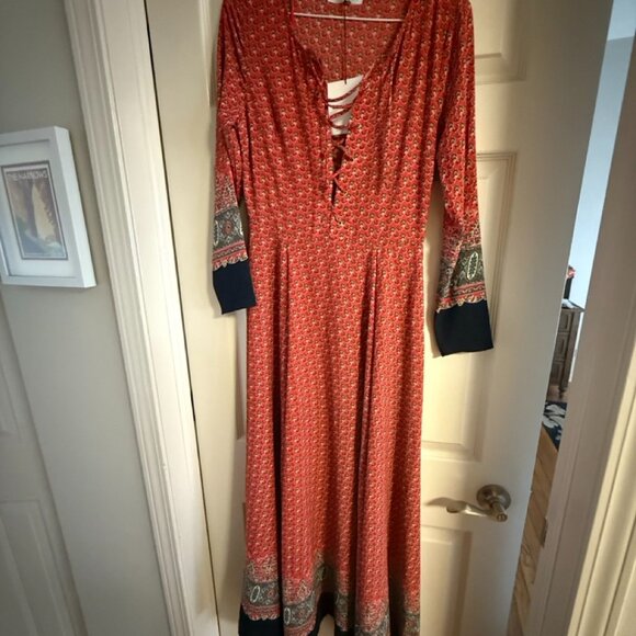 NWT Glamorous Navy Red Maxi Dress ASO Kate Middleton - Picture 3 of 5